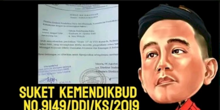 Foto surat keterangan dari Kementerian Pendidikan dan Kebudayaan (Kemendikbud) dengan Nomor: 9149/DD1/KS/2019 (Tangkapan layar/RMOL)