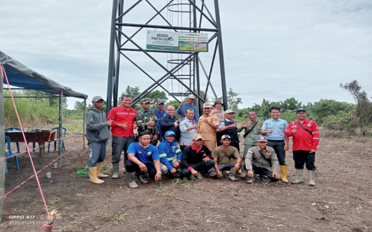Belantara Foundation meresmikan menara pantau gajah liar  di Lanskap Padang Sugihan, Kabupaten Ogan Komering Ilir (OKI)/ist