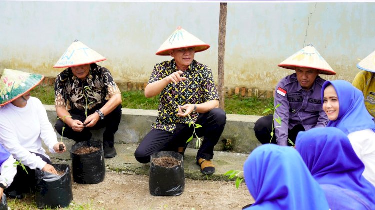 Bupati OKU Timur, Ir Lanosin, secara resmi meluncurkan Gerakan Tanam Cabai Serentak/ist