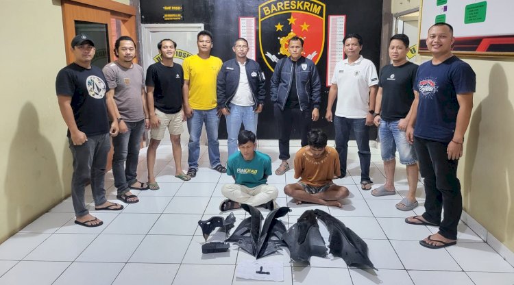 Pelaku pencurian motor dan penadah ditangkap Tim Landak Sat Reskrim Polres Musi Rawas.(Dokumentasi Polres Musi Rawas)