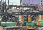 Kebakaran di Jakabaring Palembang, Lima Bangunan Ludes Dilalap Api