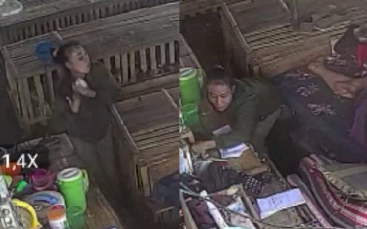 Tangkapan layar detik-detik pelaku pencurian di Pasar Nendagung terekam CCTV/ist