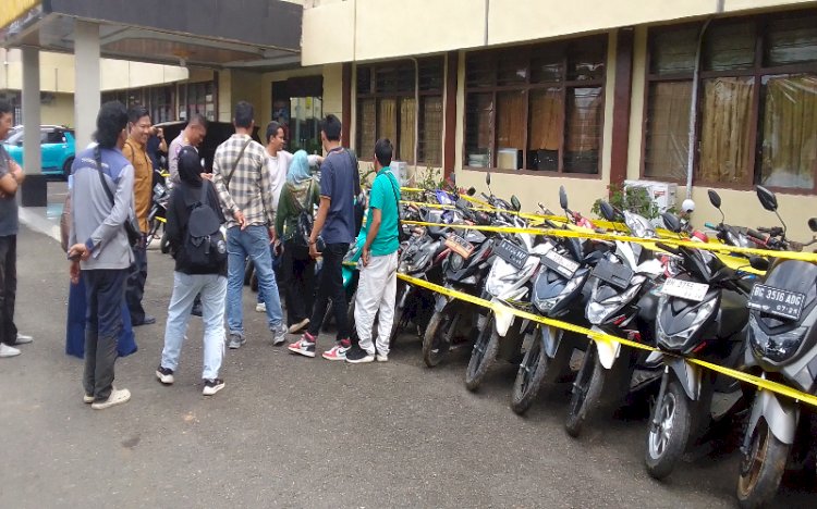 Puluhan kendaraan motor diamankan di Polres Lubuklinggau/ist