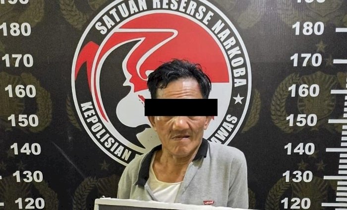 Kakek 50 tahun ditangkap dalam kasus narkoba. (Istimewa/rmolsumsel)