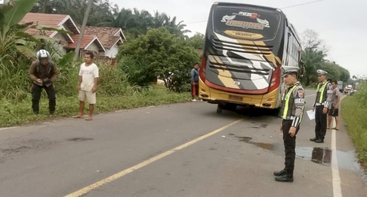 Polisi melakukan olah TKP di Jalinsum/ist