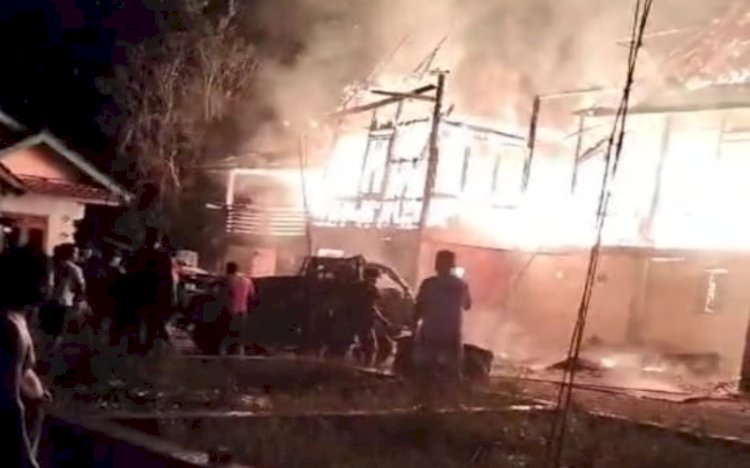Rumah panggung milik warga terbakar/ist