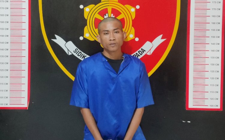 Pelaku Jali pencuri buah sawit ditangkap dan diamankan di Polres Musi Rawas/ist