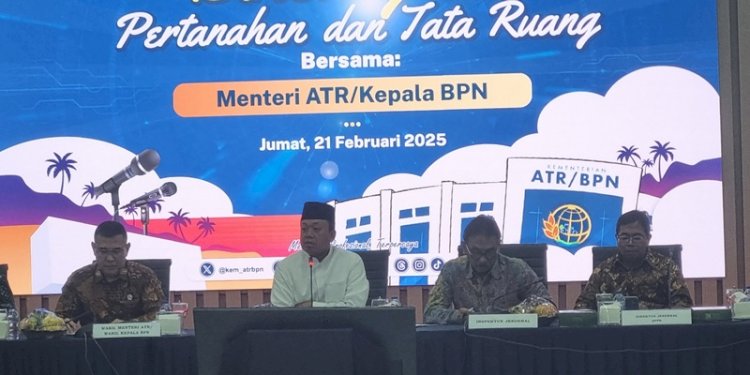 Menteri Agraria dan Tata Ruang atau Badan Pertanahan Nasional (ATR/BPN) Nusron Wahid di Kantor ATR/BPN, Jalan Raden Patah, Kebayoran Baru, Jakarta Selatan, Jumat, 21 Februari 2025/RMOL