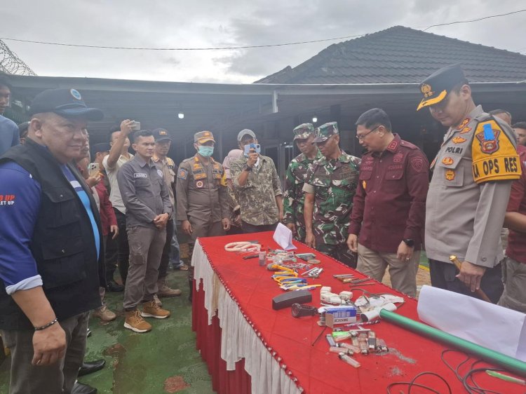  Razia gabungan di lakukan di Lapas Kelas IIB Empat Lawang/ist