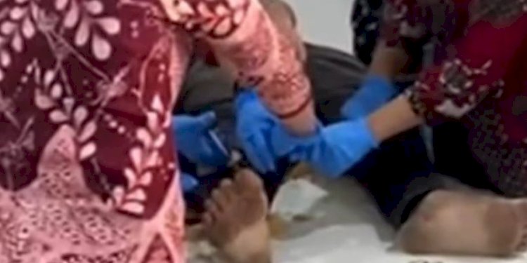Kurir narkoba mendapat perawatan di RS Bhayangkara Medan/Ist