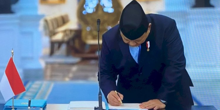 Presiden Prabowo saat meresmikan Danantara pada Senin 24 Februari 2025/Tangkapan Layar