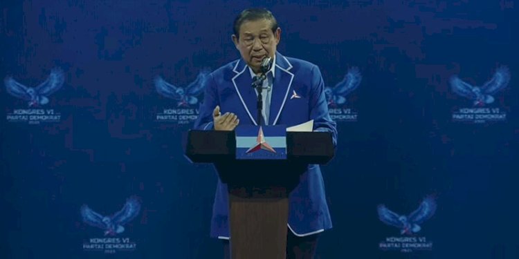 Ketua Majelis Tinggi Partai Demokrat, Susilo Bambang Yudhoyono (SBY) di Hotel Ritz Carlton Jakarta, Senin, 24 Februari 2025/RMOL