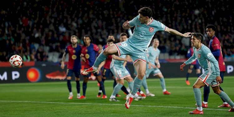 Atletico Madrid gagalkan kemenangan Barcelona pada leg 1 semifinal Copa del Rey 2024-2025/Net