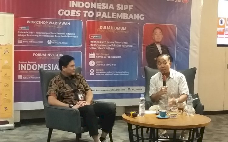 Direktur Utama Indonesia SIPF, Naratama Aryanto dalam workshop Bursa Efek Indonesia di Palembang/ist
