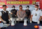 Polres Muratara Musnahkan 992 Gram Sabu, Pelaku Asal Surulangun Ditangkap 