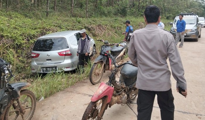 Kecelakaan adu kambing antara motor vs Mobil terjadi di Jalan Lintas Musi Rawas – PALI/ist