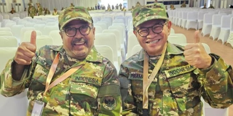 Gubernur DKI Jakarta Pramono Anung dan Wagub Rano Karno dalam kegiatan retret kepala daerah di Akademi Militer, Magelang, Jawa Tengah/Ist