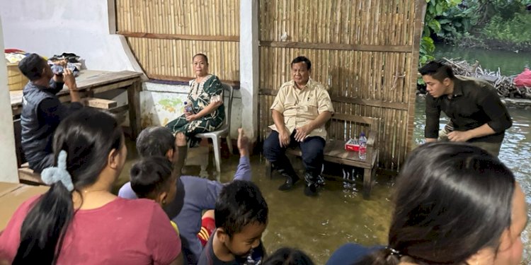 Presiden Prabowo Subianto meninjau langsung banjir di Bekasi/Ist