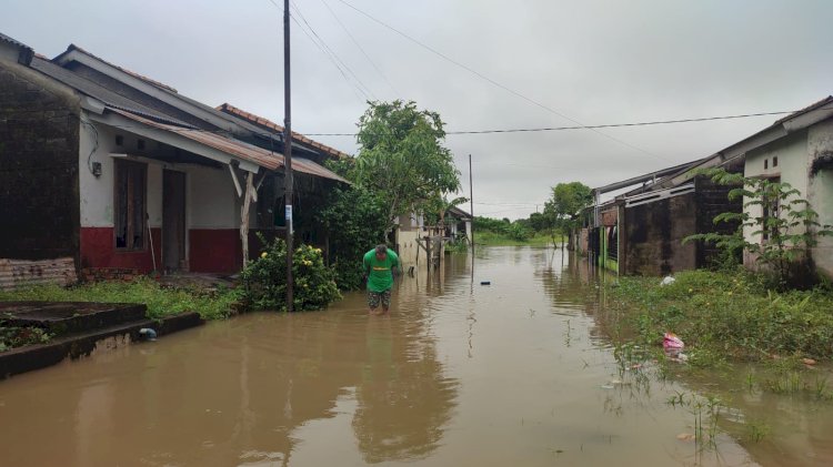 Banjir di Perumahan Al Ghoniy Banyuasin/ist