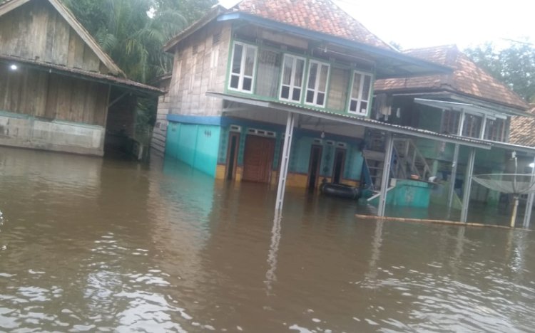 Banjir yang merendam Desa Lubuk Pandan, Kecamatan Muara Lakitan, Kabupaten Musi Rawas/ist