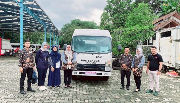 Bus sekolah yang merupakan bantuan dari Kementrian Perhubungan/ist