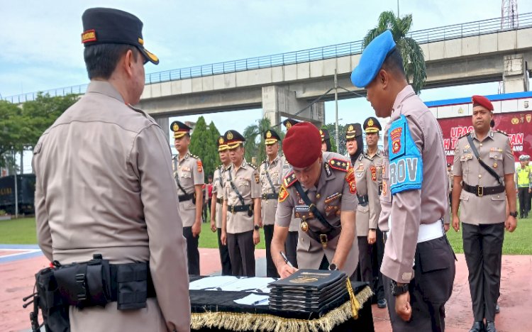 Mantan Kasubdit I Direktorat Reserse Kriminal Khusus (Ditreskrimsus) Polda Sumsel, AKBP Andrie Setiawan, resmi menjabat sebagai Kasat Reskrim Polrestabes Palembang/ist