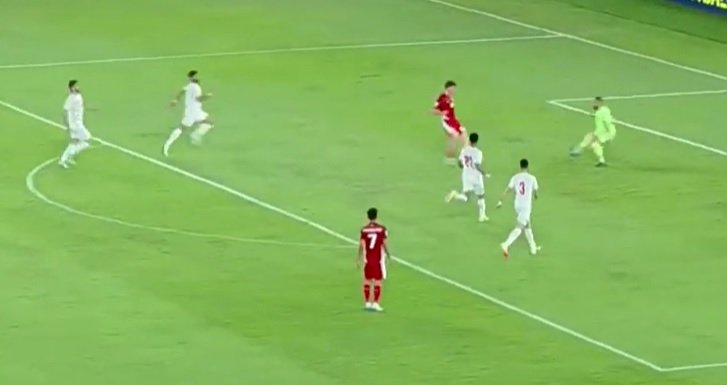 Ole Romeny menjebol gawang Bahrain/handout