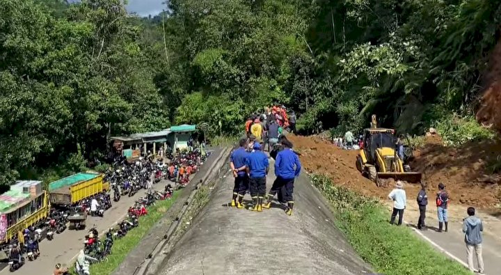 Longsor di Jalur Liku Lematang beberapa waktu lalu/Dokumen BPBD