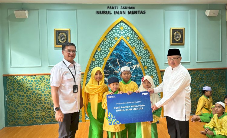 Penyaluran bantuan untuk Panti Asuhan dari PNM Mekaar/ist