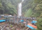 Wisata Air Terjun Curup Tenang Bedegung di Kabupaten Muara Enim Dipadati Pengunjung