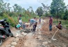 Warga Dusun Sukamaju Bangun Jalan Secara Swadaya, Sindir Pemerintah dan Perusahaan yang Abai
