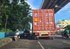 Gegara Truk Kontainer Mogok dalam Kota Palembang, Jalur Pengamanan Presiden Prabowo Macet Parah