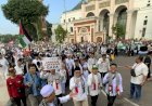 Long March di Jembatan Ampera, Warga Palembang Serukan Solidaritas untuk Palestina