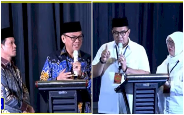 Dua paslonberadu gagasan pada debat Pilkada Empat Lawang pasca putusan Mahkamah Konstitusi/ist