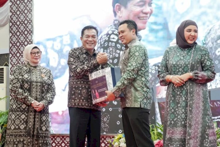 Bupati Muba, Toha saat pisah sambut Kapolres Muba. (ist/rmolsumsel.id)