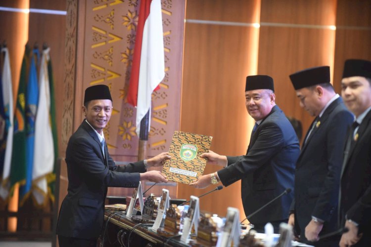 Penyerahan hasil kerja pansus DPRD Sumsel kepada Wakil Gubernur Sumsel, Cik Ujang. (ist)