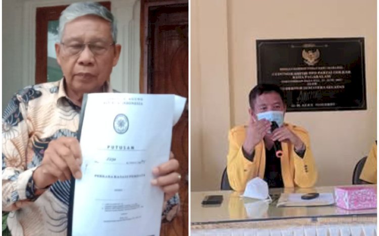 Kuasa hukum Ludi Oliansyah, Musridi dan Ketua PDD golkar Pagar Alam Efsi Komar/ikolase