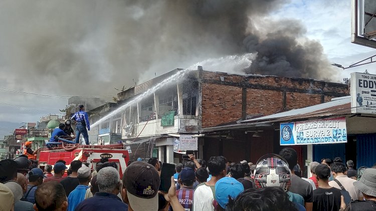 Ruko di Pagar Alam kebakaran/Foto: Taufik