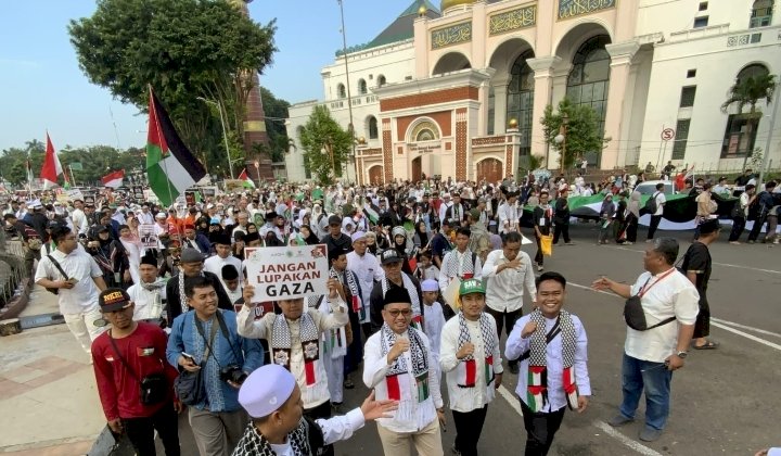 Ribuan umat Muslim di Palembang mengikuti Aksi Bela Palestina Jilid IV/ist