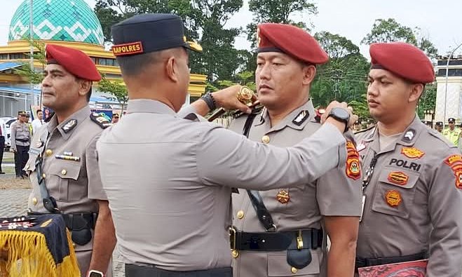 Pelantikan Kasat Reskrim Polres Muratara, Iptu Nasirin. (ist/rmolsumsel.id) 