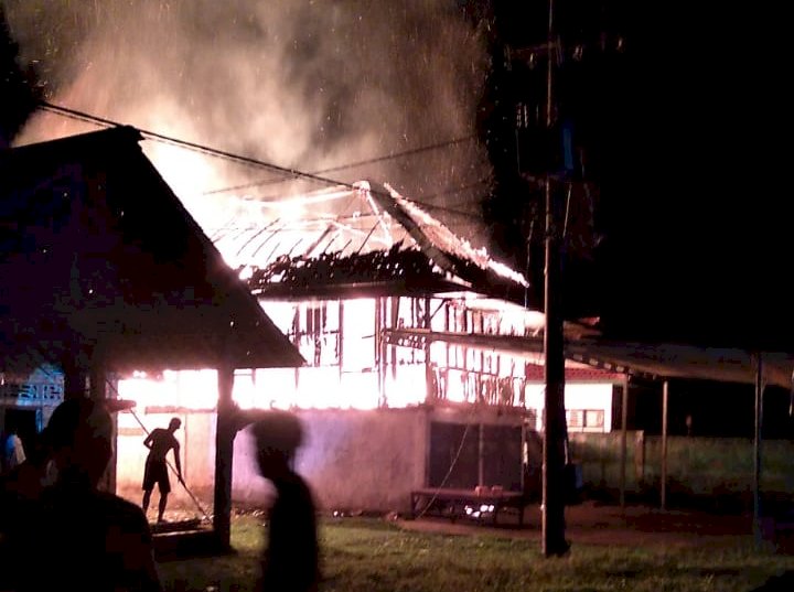 Kebakaran di Dusun 6, Desa Sungai Baung, Kecamatan Rawas Ulu. (ist/rmolsumsel.id) 
