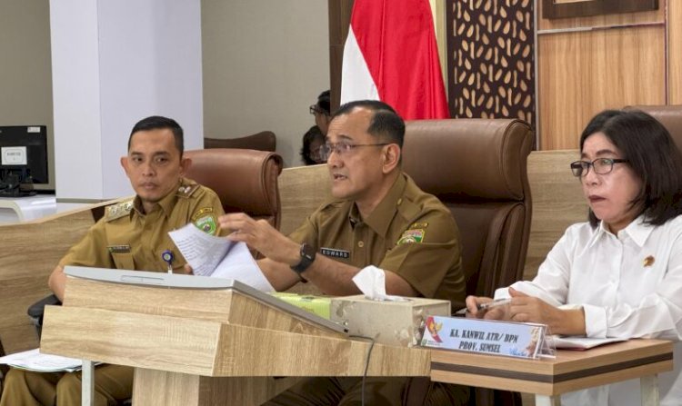 Sekda Sumsel Edward Candra saat Rapat Koordinasi (Rakor) Program Pemberantasan Korupsi Area Pengelolaan BMD/Dokumen Humas