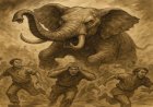 Dua Warga OKI Nyaris Tewas saat Halau Kawanan Gajah yang Masuk ke Pemukiman