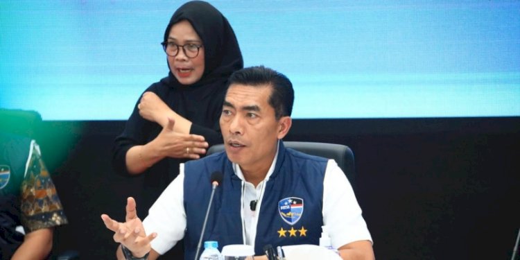 Kepala Badan Reserse Kriminal (Kabareskrim) Polri Komjen Wahyu Widada dalam konferensi pers di Mabes Polri, Jakarta Selatan pada Jumat 2 Mei 2025./Humas Polri