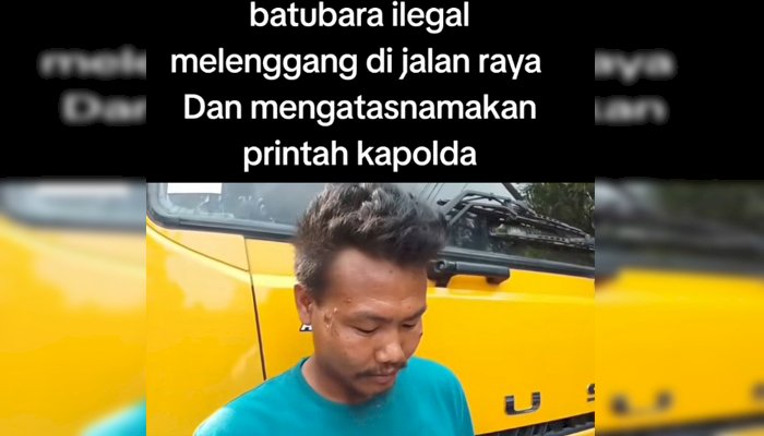 Sopir truk yang mengaku mengangkut batu bara dari PT AOC dan mencatut nama Kapolda/repro
