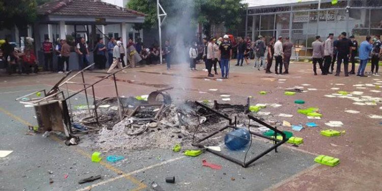 Suasana usai kerusuhan di dalam Lapas Narkotika Kelas IIA Muara Beliti, Musi Rawas/Ist