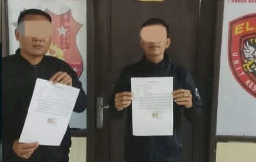 Dua pria yang melakukan pungli diamankan Polsek Lubuklinggau Timur/ist