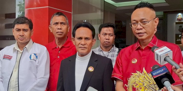 Peradi Bersatu setelah menjalani pemeriksaan di Mapolres Metro Jaksel pada Selasa, 13 Mei 2025/RMOL