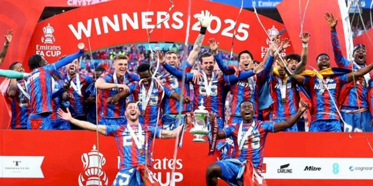 Crystal Palace juara Piala FA 2024/2025 usai mengalahkan Manchester City 1-0 di Stadion Wembley, Sabtu malam WIB 17 Mei 2025/Net
