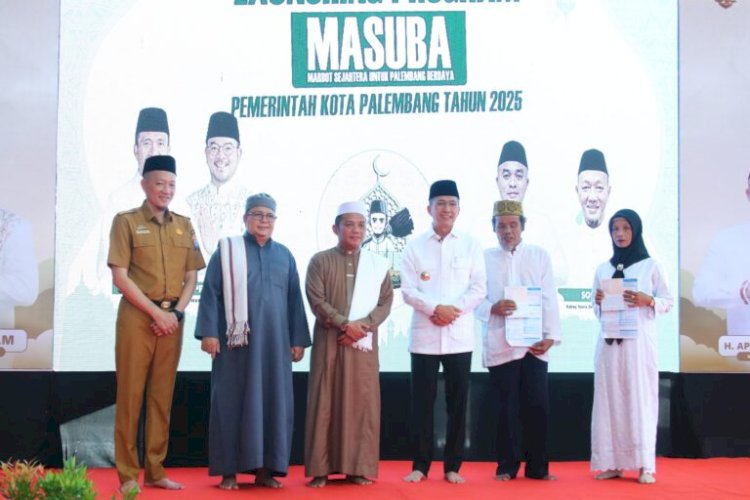 Wali Kota Palembang Ratu Dewa resmi meluncurkan program Marbot Sejahtera untuk Palembang Berdaya (MASUBA) di Masjid Darussaid, Kecamatan Ilir Timur Tiga/ist